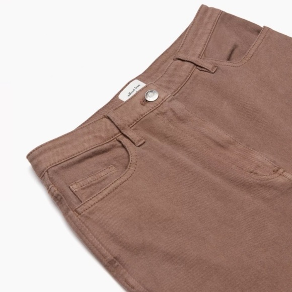 Aritzia WILFRED FREE Melina Cotton Twill Straight Leg Pants, Size 4 deep taupe - Picture 4 of 16